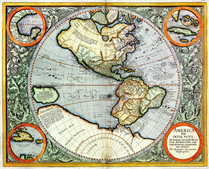 America 1595 Mercator
